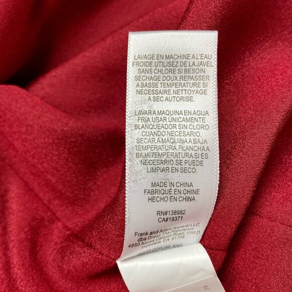 Dress The Population Anita Crepe Cocktail Dress in Garnet Red, XXL - Picture 12 of 15